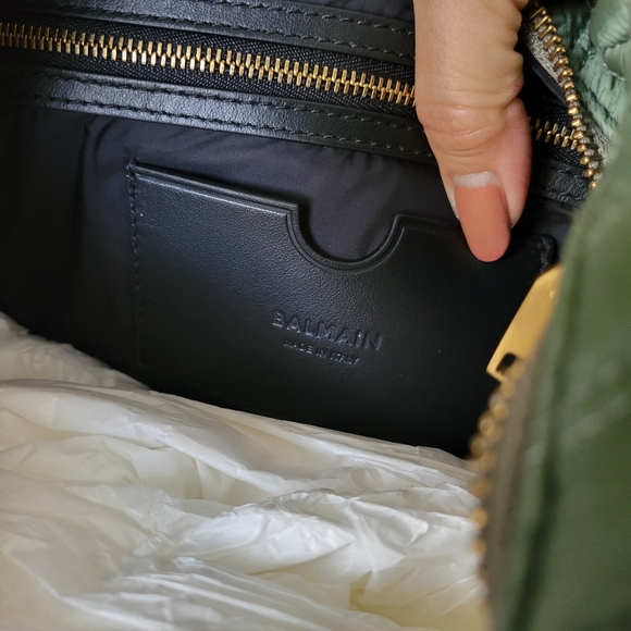 Balmain Pillow Monogram Quilted Nylon Hobo Bag NWT - Picture 10 of 14